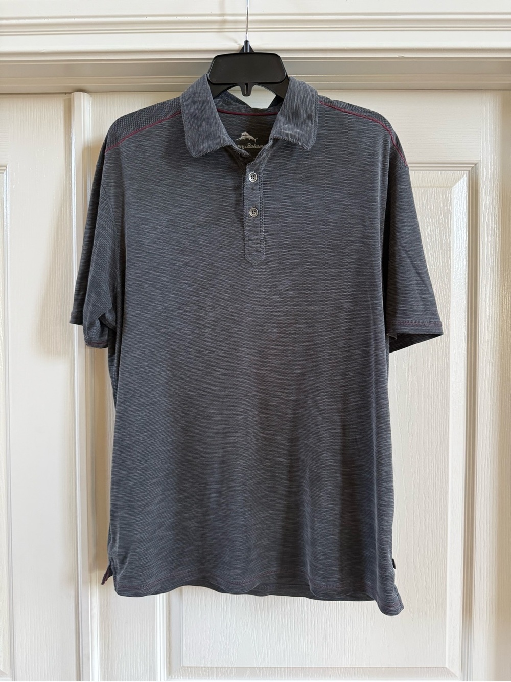 Tommy Bahama Mens Polo Shirt Large Gray